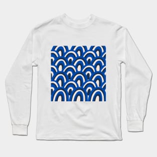 BLUE ART DECO RAINBOW Long Sleeve T-Shirt